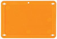 imagen de Brady 87695 Naranja Rectángulo Plástico Etiqueta en blanco para válvula - Ancho 4 pulg. - Altura 2 1/2 pulg. - B-418