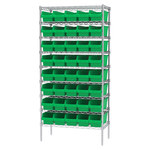 imagen de Akro-mils Shelfmax Sistema de estantería fijo AWS183630098 - Acero - 9 estantes - 40 gavetas - AWS183630098 GREEN
