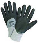 imagen de West Chester PosiGrip 715SNFTK Black/Gray Large Nylon Work Gloves - Wing Thumb - Nitrile Foam Palm & Over Knuckles Coating - 9.25 in Length - 715SNFTK/L
