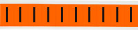 imagen de Brady 6570-I Etiqueta en forma de letra - I - Negro sobre naranja - 7/8 pulg. x 2 1/4 pulg. - B-946