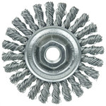 imagen de Weiler 13266 Wheel Brush - 4 in Dia - Knotted - Cable Twist Steel Bristle