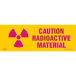 imagen de Brady B-811 Vinilo Rectángulo Cartel de peligro de radiación Amarillo - 10 pulg. Ancho x 3.5 pulg. Altura - 20111MLS
