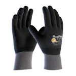 imagen de PIP MaxiFlex Endurance 34-846 Black/Gray Large Nylon Work Gloves - EN 388 1 Cut Resistance - Nitrile Dotted Palm & Fingers, Full Coverage Coating - 9.1 in Length - 34-846/L