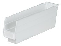 imagen de Akro-mils 54 cu in Blanco Polímero de grado industrial Estante Contenedor de almacenamiento - longitud 11 5/8 pulg. - Ancho 2 3/4 pulg. - Altura 4 pulg. - Compartimientos 1 - 30110 WHITE