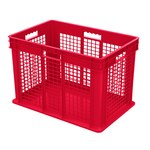imagen de Akro-mils Contenedor de pared recta 37676 - Rojo - Polímero de grado industrial - 23 3/4 pulg. x 15 3/4 pulg. x 16 1/8 pulg. - 37676 RED