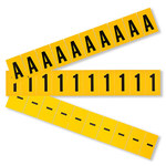 imagen de Brady 1530-# KIT Kit de etiquetas de números - 0 a 9 - Negro sobre amarillo - 7/8 pulg. x 1 1/2 pulg.