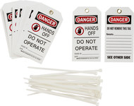 imagen de Brady 87001 Negro/Rojo sobre blanco Poliéster Etiqueta de seguridad del equipo - Ancho 3 pulg. - Altura 5 3/4 pulg. - B-851
