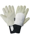 imagen de Global Glove 2800GLP White Large Split Goatskin Cold Condition Gloves - Latex Palm Only Coating - Thinsulate Insulation - 2800GLP/LG