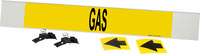 imagen de Brady 5698-HPHV Marcador de tubería con correa - Gas - Poliéster - Negro sobre amarillo - B-681, B-883