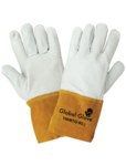 imagen de Global Glove 100MTG Blanco Grande Kevlar/Cuero Grano Piel de cabra Guante para soldadura - Pulgar tipo ala - 100mtg lg