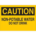 imagen de Brady B-401 Poliestireno Rectángulo Cartel de saneamiento de agua Amarillo - 10 pulg. Ancho x 7 pulg. Altura - 22282