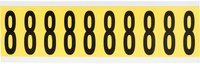 imagen de Brady 3440-8 Etiqueta de número - 8 - Negro sobre amarillo - 7/8 pulg. x 2 1/4 pulg. - B-498