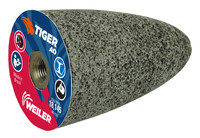 imagen de Weiler Tiger AO Aluminum Oxide Abrasive Cone - Threaded Nut Attachment - 2 in Length - 3/8-24 UNF Center Hole - 68309