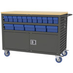 imagen de Akro-mils Carro de estante con persianas MA4824CLD2 - 800 lb capacidad - Carbón - Acero