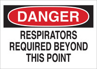 imagen de Brady B-302 Poliéster Rectángulo Cartel de respirador Blanco - 10 pulg. Ancho x 7 pulg. Altura - Laminado - 88619