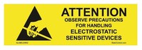 imagen de SCS Negro sobre amarillo Rectángulo Etiqueta de advertencia estática - Ancho 2 pulg. - Altura 5/8 pulg. - SCS ALABEL5/8X2