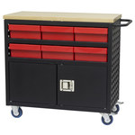 imagen de Akro-mils Carro de estante con persianas MA3618BLD1 - 800 lb capacidad - Negro - Acero - MA3618BLD1 RED