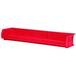 imagen de Akro-mils Akrobin 80 lb Rojo Polímero de grado industrial Colgado/Apilado Contenedor de almacenamiento - longitud 8 5/8 pulg. - Ancho 33 pulg. - Altura 5 pulg. - Compartimientos 1 - 30320 RED