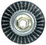 imagen de Weiler Polyflex 35800 Wheel Brush - 4 in Dia - Encapsulated Knotted Steel Bristle