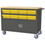 imagen de Akro-mils Carro de estante con persianas MA4824CLD3YEL - 800 lb capacidad - Carbón - Acero - MA4824CLD3 YELLOW