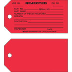 imagen de Brady 86781 Negro sobre rojo Cartulina Etiqueta de estado de producción - Ancho 5 3/4 pulg. - Altura 3 pulg. - B-853