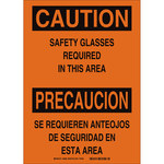 imagen de Brady B-401 Poliestireno Rectángulo Cartel de PPE Naranja - Idioma Inglés/Español - 38689