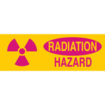 imagen de Brady B-302 Poliéster Rectángulo Cartel de peligro de radiación Amarillo - 10 pulg. Ancho x 3.5 pulg. Altura - Laminado - 88937
