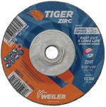 imagen de Weiler Tiger Zirc Disco esmerilador 58070 - 4-1/2 pulg - Zirconio - 24 - T