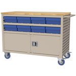 imagen de Akro-mils Carro de estante con persianas MA4824PLD3 - 800 lb capacidad - Masilla - Acero
