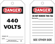 imagen de Brady 86595 Negro/Rojo sobre blanco Poliéster Etiqueta de seguridad del equipo - Ancho 4 pulg. - Altura 7 pulg. - B-851