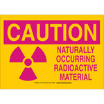 imagen de Brady B-555 Aluminio Rectángulo Cartel de peligro de radiación Amarillo - 10 pulg. Ancho x 7 pulg. Altura - 129228