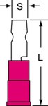imagen de 3M Scotchlok MNG18-180DMK-A Rojo Agarre de aislamiento Nailon Terminal de desconexión rápida de agarre de aislamiento - Longitud 0.87 pulg. - 98100