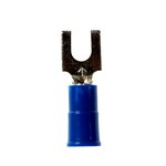 imagen de 3M Scotchlok MVU14-6FBK Azul Bloqueo Unido Vinilo Terminal de horquilla y espada embutido - Longitud 0.85 pulg. - Ancho de horquilla 0.3 pulg. - 01585