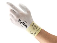 imagen de Ansell Hyflex 11-600 White 5 Knit General Purpose Gloves - ANSI 1 Cut Resistance - Polyurethane Palm Only Coating - 103345