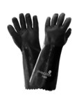 imagen de Global Glove 718R Negro Grande Jersey/PVC Guantes de trabajo - acabado Áspero - Longitud 18 pulg. - 718r lg