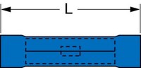imagen de 3M Scotchlok BSV14Q Azul Unido Vinilo Conector trasero embutido - Longitud 1 pulg. - Diámetro máximo exterior de aislante 0.145 pulg. - 59997
