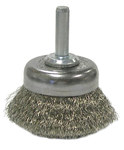 imagen de Weiler Stainless Steel Cup Brush - Unthreaded Stem Attachment - 1-3/4 in Diameter - 0.006 in Bristle Diameter - 14303