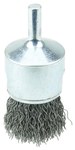 imagen de Weiler Wolverine Steel Cup Brush - Unthreaded Stem Attachment - 1 in Diameter - 0.014 in Bristle Diameter - 36248