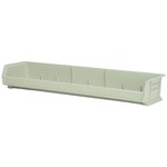 imagen de Akro-mils Akrobin 80 lb Piedra Polímero de grado industrial Colgado/Apilado Contenedor de almacenamiento - longitud 8 5/8 pulg. - Ancho 33 pulg. - Altura 5 pulg. - Compartimientos 1 - 30320 STONE