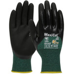 imagen de PIP ATG MaxiCut Oil 44-305 Green Large Yarn Cut-Resistant Gloves - Reinforced Thumb - ANSI A2 Cut Resistance - Nitrile Palm & Fingers & Knuckles Coating - 44-305/L