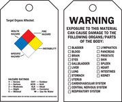 imagen de Brady 76227 Negro/Azul/Rojo/Amarillo sobre blanco Poliéster Etiqueta de peligro químico - Ancho 3 pulg. - Altura 5 3/4 pulg. - B-851