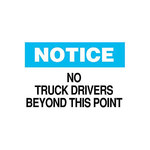 imagen de Brady B-555 Aluminio Rectángulo Letrero de instrucción de conductor de camión Blanco - 14 pulg. Ancho x 10 pulg. Altura - 43407