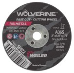 imagen de Weiler Wolverine Cut-Off Wheel 56022 - Type 1 (Straight) - 2 in - Aluminum Oxide - 36 - S