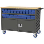 imagen de Akro-mils Carro de estante con persianas MA4824CLD1 - 800 lb capacidad - Carbón - Acero