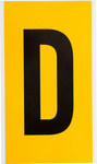 imagen de Brady 1570-D Etiqueta en forma de letra - D - Negro sobre amarillo - 5 pulg. x 9 pulg. - B-946