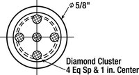 imagen de 3M Multipunto Rectificador de diamante 20788, 7/16 pulg. x 1 pulg.