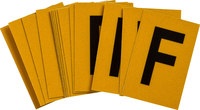 imagen de Bradylite 5920-F Etiqueta en forma de letra - F - Negro sobre amarillo - 1 pulg. x 1 1/2 pulg. - B-997