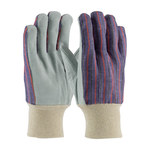 imagen de PIP 86-4104C Gray/Green/Pink Large Split Cowhide Leather Work Gloves - Straight Thumb - 9.6 in Length