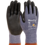 imagen de PIP ATG MaxiCut Ultra 44-3745 Black/Blue Small Cut-Resistant Glove - ANSI A3 Cut Resistance - Nitrile Palm & Fingers Coating - 21 cm Length - 44-3745/S