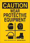 imagen de Brady B-555 Aluminio Rectángulo Cartel de PPE Amarillo - 10 pulg. Ancho x 14 pulg. Altura - 124256